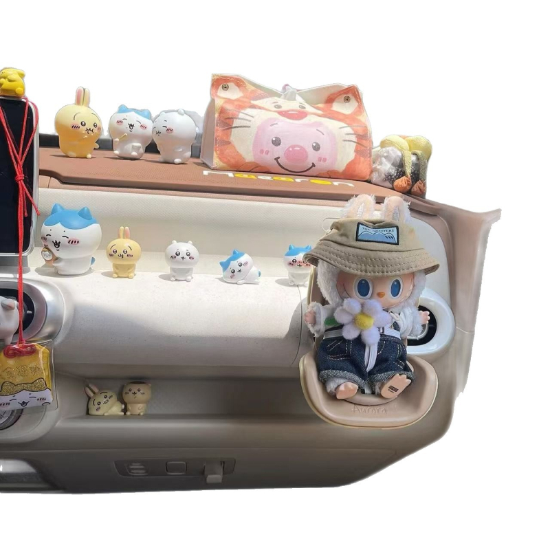 Labubu plastična lutka za automobil – crtani stil, ukras automobila protiv stresa, ABS materijal, šifra proizvoda Lian8578-9