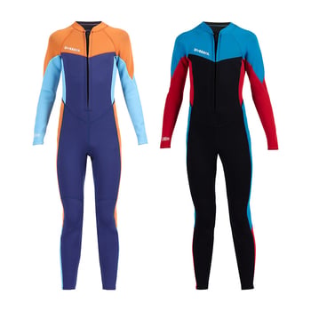 Dječji neopren wetsuit 2,5 mm, dugi rukavi, cijeli kombinezon, topao, materijal: 90% neopren + 10% najlon