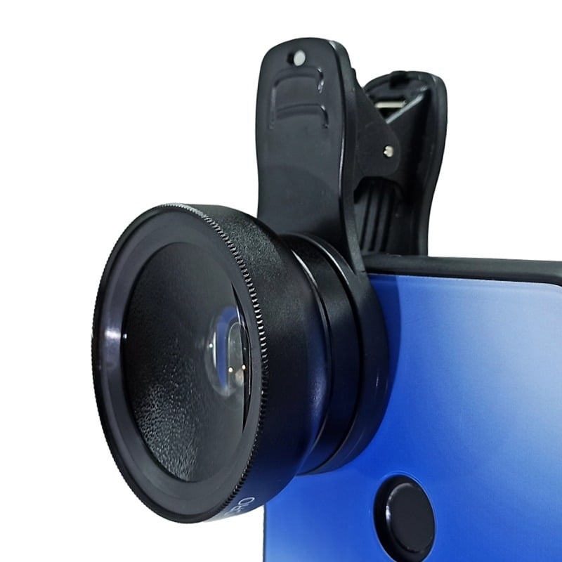 Οπτικός φακός για κινητά τηλέφωνα: 0.45x υπερ-ευρυγώνιος φακός + μακρο, δύο σε ένα, καθολικά συμβατός