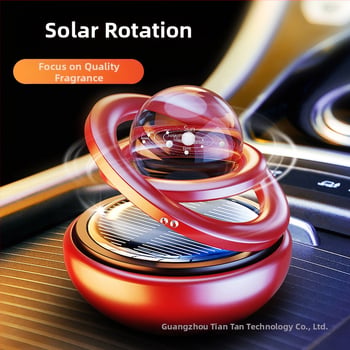 Celestial automobilski aromaterapijski ukras sa solarnim napajanjem — aluminijska legura, 10–20 ml, Frezija miris, mineralno drvo, aromaterapijske tablete, ugradnja na sjedalo, miris traje preko 90 dana