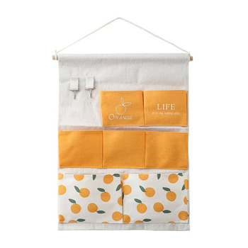 Закачваща се торба за съхранение със стенен органайзер, памучно-ленен материал, дизайн с множество джобове (3, 7, 11 или 12 джоба)