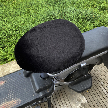 Покривка за седалка на електрически велосипед, плюшена материя, зимна употреба, без пълнител, без лого