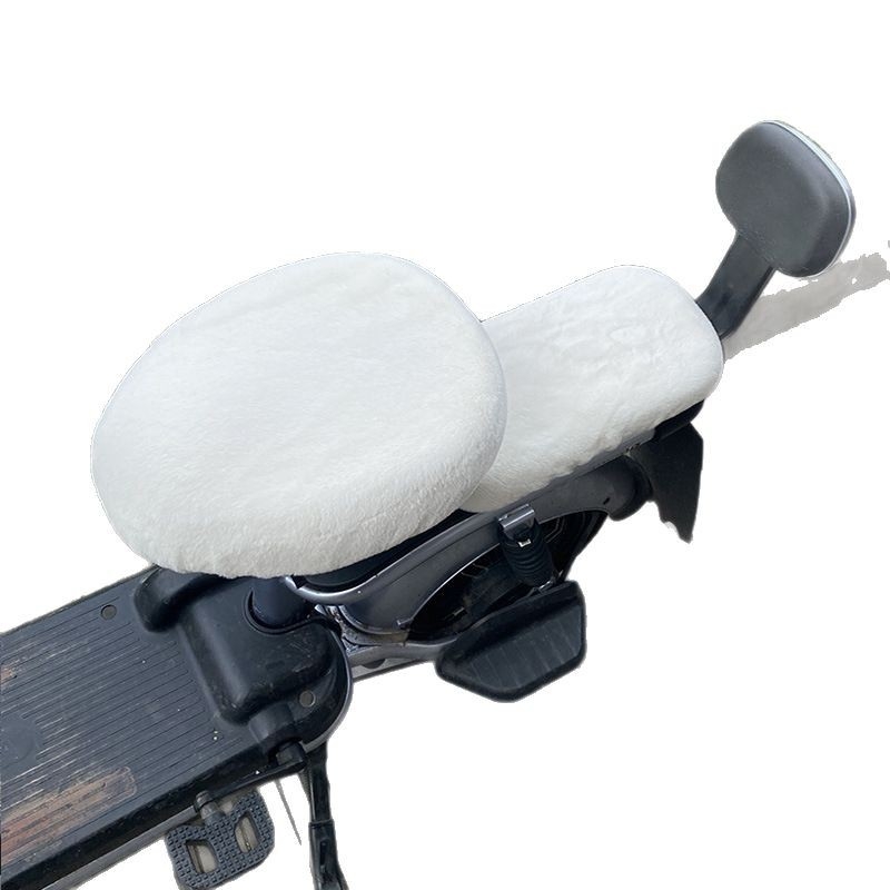 Покривка за седалка на електрически велосипед, плюшена материя, зимна употреба, без пълнител, без лого