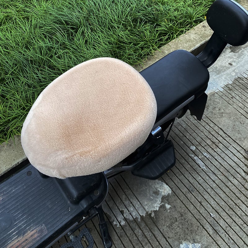 Покривка за седалка на електрически велосипед, плюшена материя, зимна употреба, без пълнител, без лого