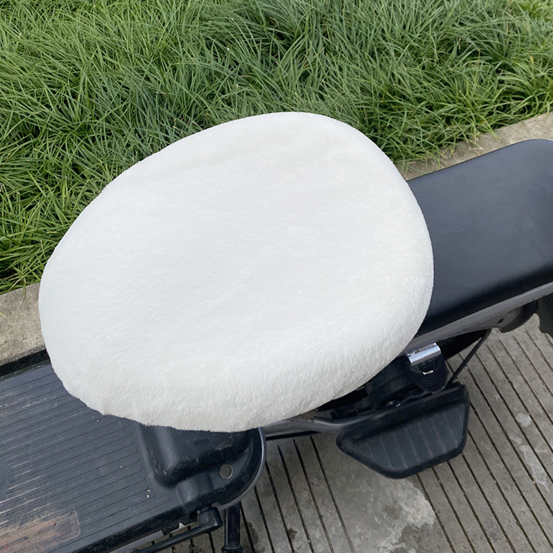 Покривка за седалка на електрически велосипед, плюшена материя, зимна употреба, без пълнител, без лого