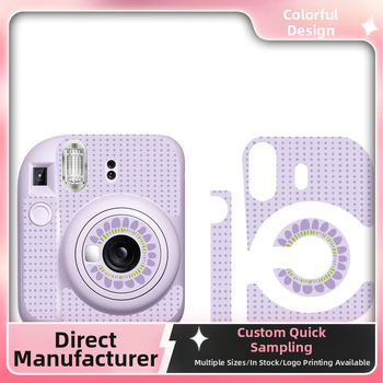 Polaroid Mini 12 kamera testre ragasztott matricák - Kis pöttyös napraforgó motívumok, több színű, aranyos és friss | Modell: Mini 12 középső testre szóló matrica; Kompatibilis: Mini 12 kamera; Anyag: PVC; Film típusa: Shell membrán; Feldolgozás: Egyedi ra