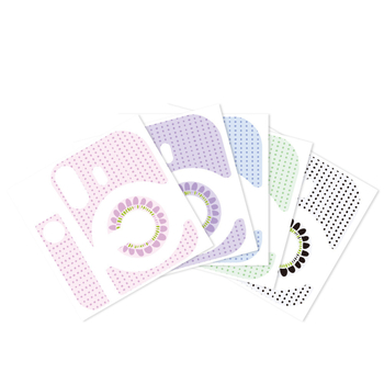 Polaroid Mini 12 kamera testre ragasztott matricák - Kis pöttyös napraforgó motívumok, több színű, aranyos és friss | Modell: Mini 12 középső testre szóló matrica; Kompatibilis: Mini 12 kamera; Anyag: PVC; Film típusa: Shell membrán; Feldolgozás: Egyedi ra