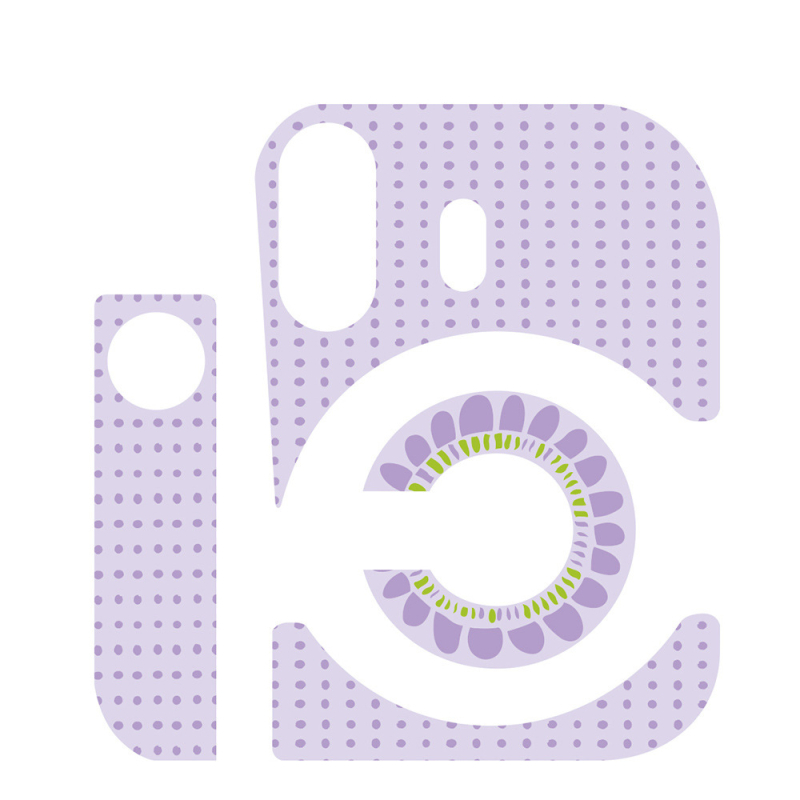 Polaroid Mini 12 kamera testre ragasztott matricák - Kis pöttyös napraforgó motívumok, több színű, aranyos és friss | Modell: Mini 12 középső testre szóló matrica; Kompatibilis: Mini 12 kamera; Anyag: PVC; Film típusa: Shell membrán; Feldolgozás: Egyedi ra