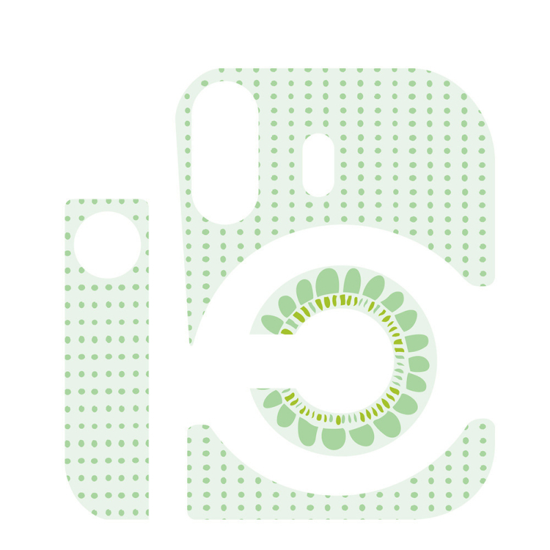 Polaroid Mini 12 kamera testre ragasztott matricák - Kis pöttyös napraforgó motívumok, több színű, aranyos és friss | Modell: Mini 12 középső testre szóló matrica; Kompatibilis: Mini 12 kamera; Anyag: PVC; Film típusa: Shell membrán; Feldolgozás: Egyedi ra