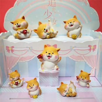 Stolna dekorativna figura od sintetičke smole, crtani Shiba Inu, brenda Baby Story, za unutarnji prostor automobila i ukrase za torte
