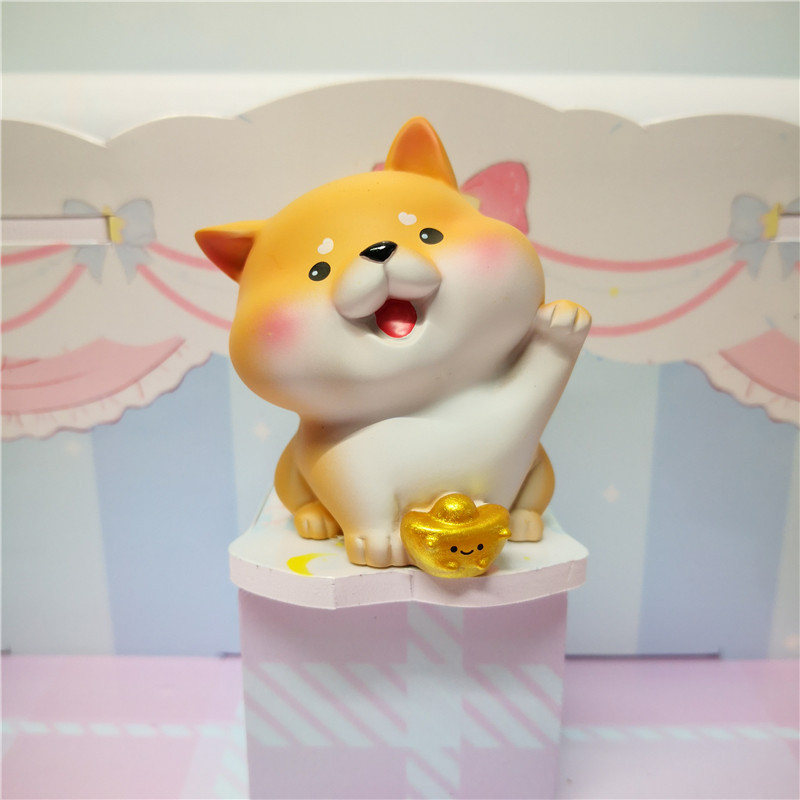 Stolna dekorativna figura od sintetičke smole, crtani Shiba Inu, brenda Baby Story, za unutarnji prostor automobila i ukrase za torte