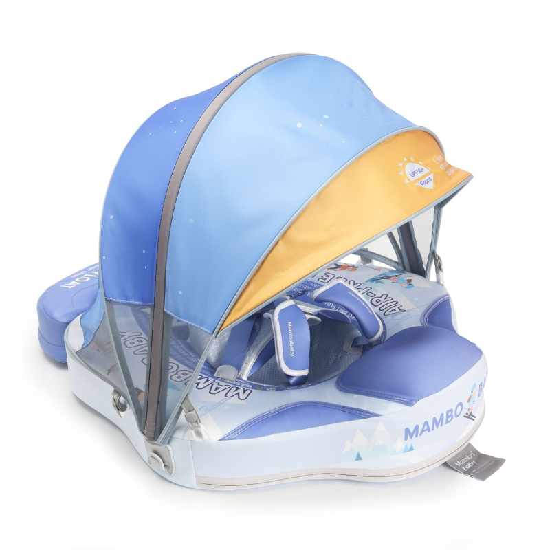 Mambobaby dječji plivački prsten — PU koža, grafički uzorak, pogodan za plivanje i hodanje po plićaku