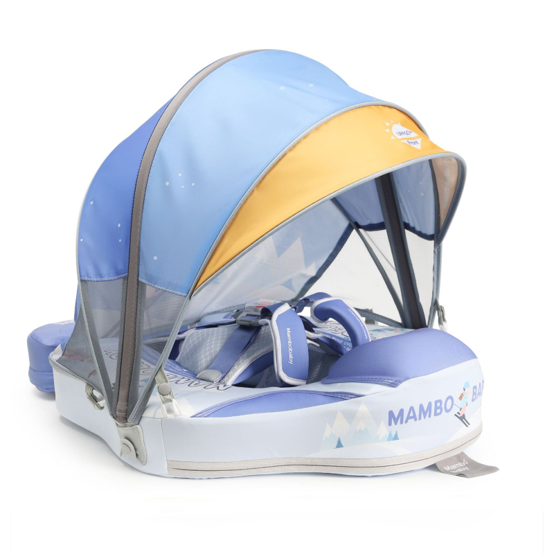 Mambobaby dječji plivački prsten — PU koža, grafički uzorak, pogodan za plivanje i hodanje po plićaku