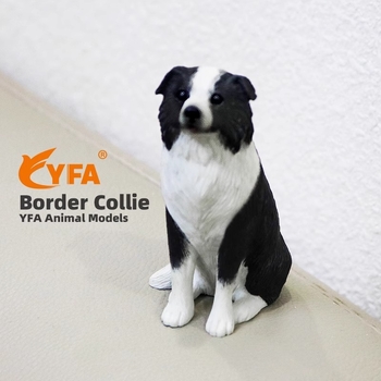 Auto ukras Border Collie od smole — Resin Crafts figurica, 95 g, kartonsko pakiranje, japanski stil