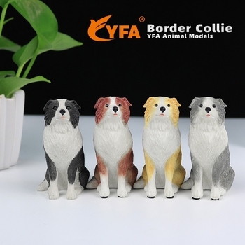 Auto ukras Border Collie od smole — Resin Crafts figurica, 95 g, kartonsko pakiranje, japanski stil