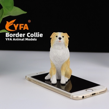 Auto ukras Border Collie od smole — Resin Crafts figurica, 95 g, kartonsko pakiranje, japanski stil