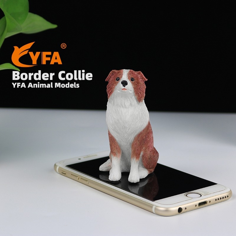 Auto ukras Border Collie od smole — Resin Crafts figurica, 95 g, kartonsko pakiranje, japanski stil