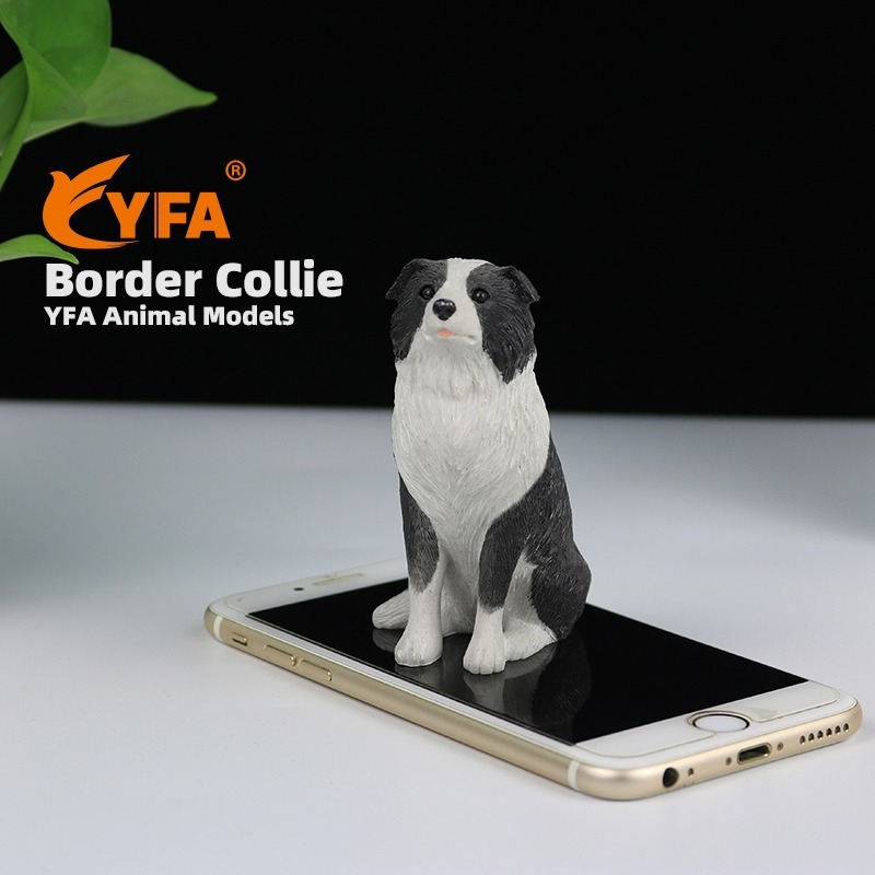 Auto ukras Border Collie od smole — Resin Crafts figurica, 95 g, kartonsko pakiranje, japanski stil