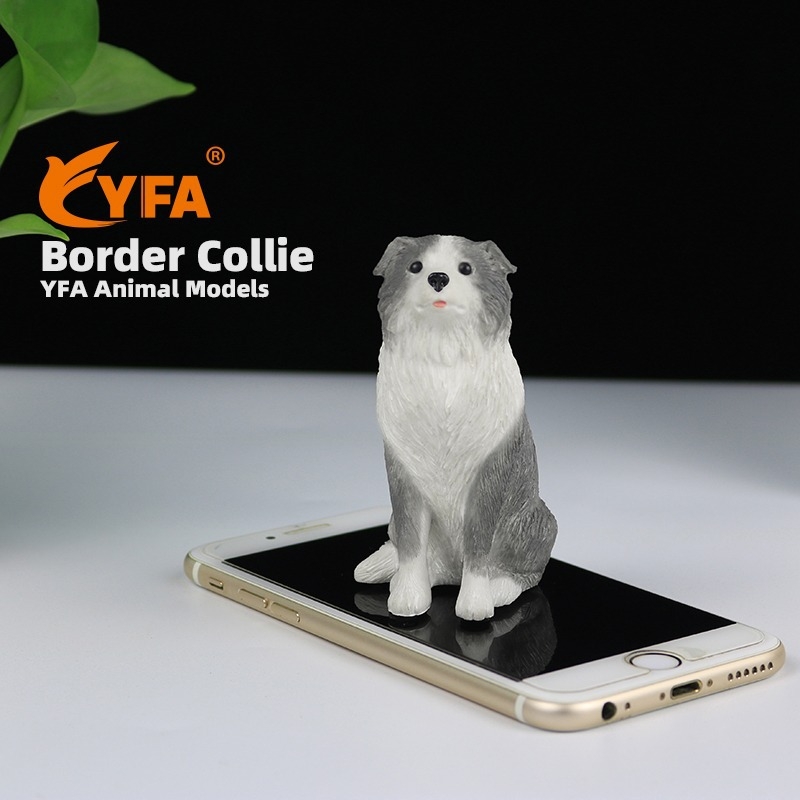 Auto ukras Border Collie od smole — Resin Crafts figurica, 95 g, kartonsko pakiranje, japanski stil