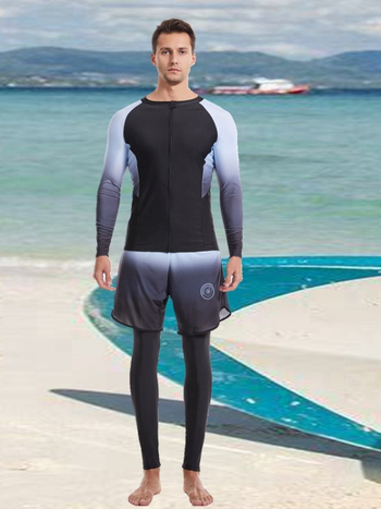 Mibangshi двукомпонентен водолазен костюм за гмуркане с дълги ръкави и дълги панталони — полиестер, бързосъхнещ, камуфляжен принт