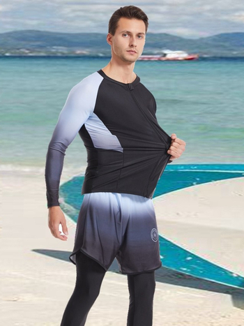 Mibangshi двукомпонентен водолазен костюм за гмуркане с дълги ръкави и дълги панталони — полиестер, бързосъхнещ, камуфляжен принт