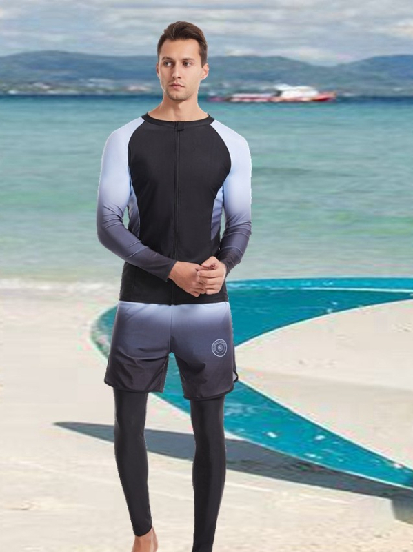 Mibangshi двукомпонентен водолазен костюм за гмуркане с дълги ръкави и дълги панталони — полиестер, бързосъхнещ, камуфляжен принт