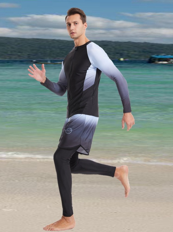 Mibangshi двукомпонентен водолазен костюм за гмуркане с дълги ръкави и дълги панталони — полиестер, бързосъхнещ, камуфляжен принт