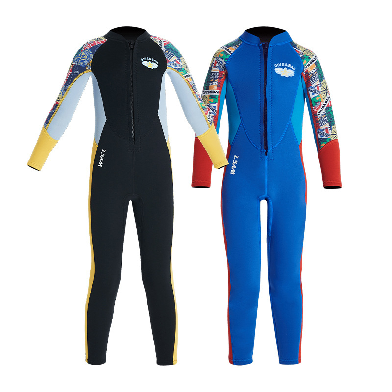 Dive&Sail dječji neopren 2,5 mm, jednodijelni s dugim rukavima, za ronjenje, snorkeling i zimsko plivanje
