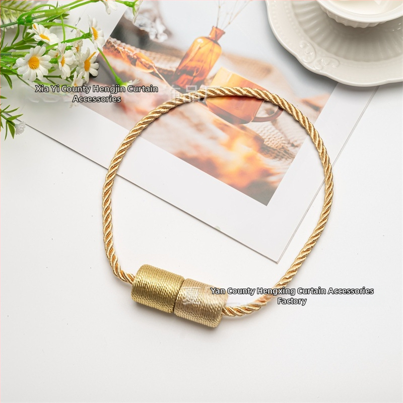 Cylindrický magnetický gombík na záves – bez vŕtania, magnetické uchytenie na záves a šnúru, moderný minimalistický štýl, prispôsobiteľný