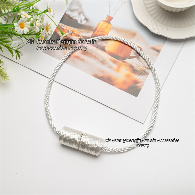 Cylindrický magnetický gombík na záves – bez vŕtania, magnetické uchytenie na záves a šnúru, moderný minimalistický štýl, prispôsobiteľný