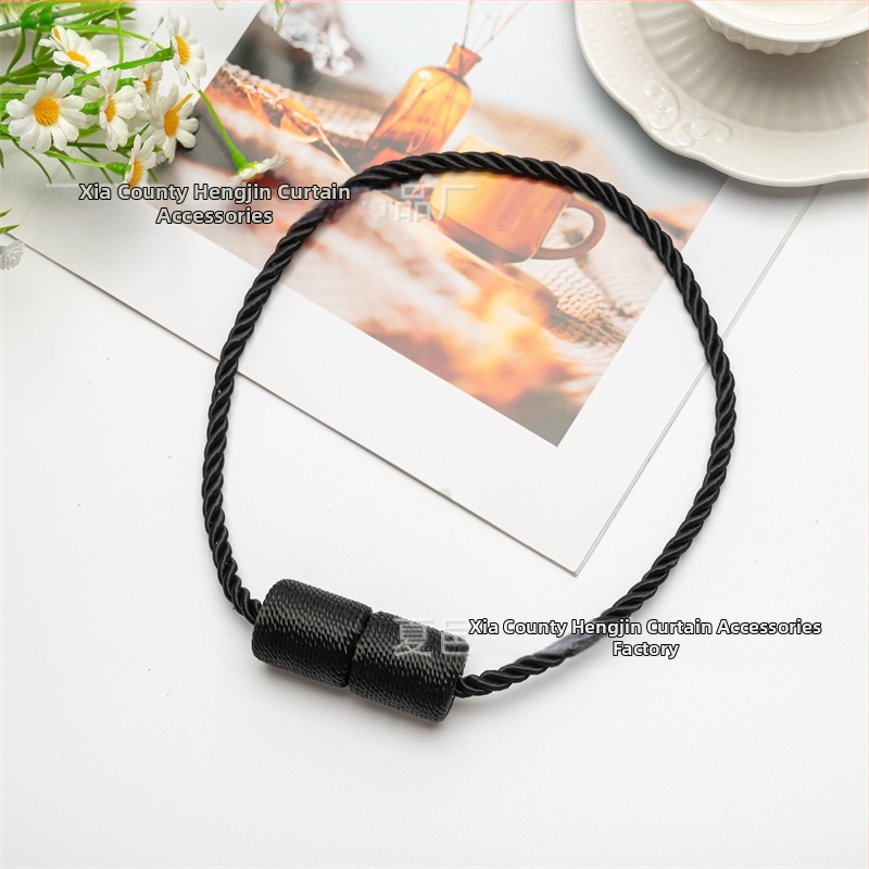 Cylindrický magnetický gombík na záves – bez vŕtania, magnetické uchytenie na záves a šnúru, moderný minimalistický štýl, prispôsobiteľný