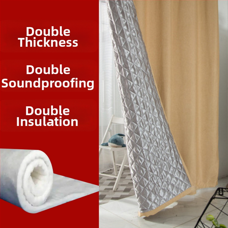 Zvukotesná záves do spálne a obývačky, quiltované, 70–90% zatienenie, konopný materiál, reliéfne strieborné zakončenie