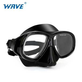 Wave Prozirne silikonske naočale za ronjenje s lećama od kaljenog stakla, anti-fog, silikonska traka za glavu
