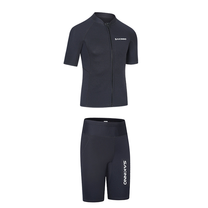 2mm set za ronjenje za parove – gornji dio s kratkim rukavima i kratke hlače, brzo sušenje, toplina, zaštita od sunca, unisex