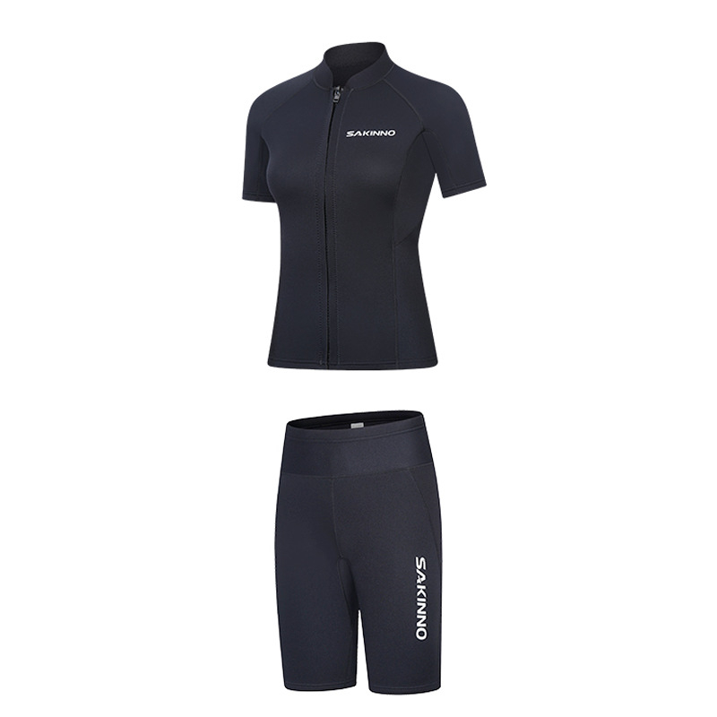 2mm set za ronjenje za parove – gornji dio s kratkim rukavima i kratke hlače, brzo sušenje, toplina, zaštita od sunca, unisex