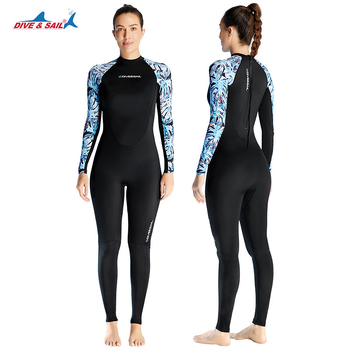 DIVE&SAIL Ženski Lycra jednodjelni brzi sušenje kupaći za ronjenje, plivanje, surfing i snorkeling (92% najlon, 8% spandex)