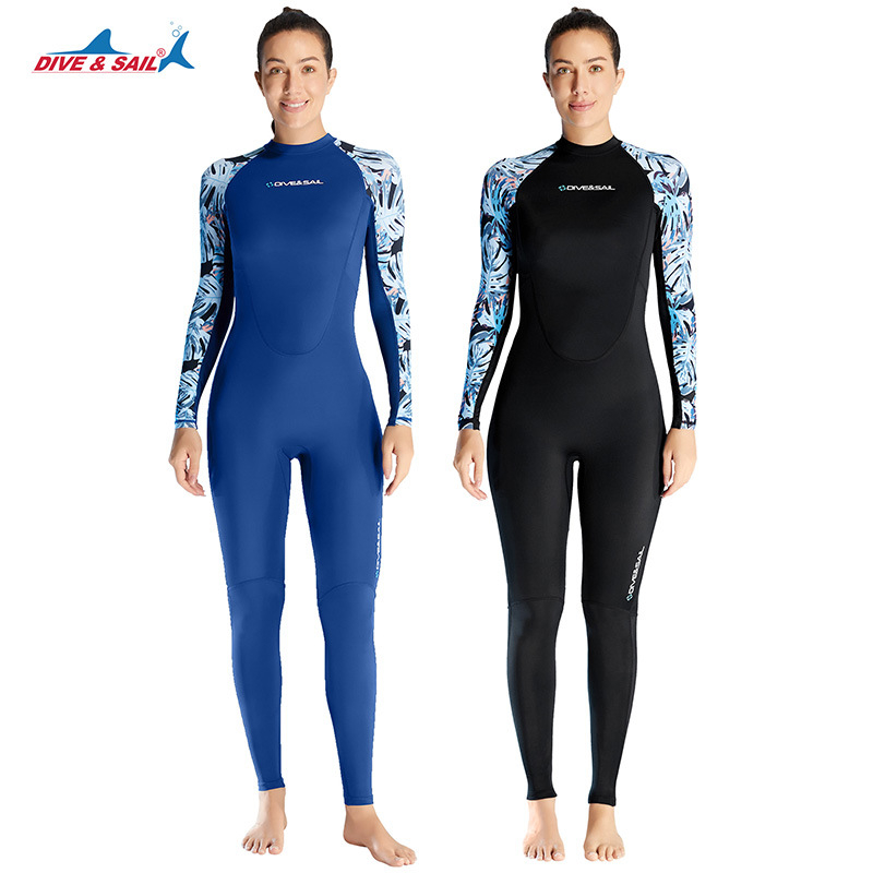 DIVE&SAIL Ženski Lycra jednodjelni brzi sušenje kupaći za ronjenje, plivanje, surfing i snorkeling (92% najlon, 8% spandex)