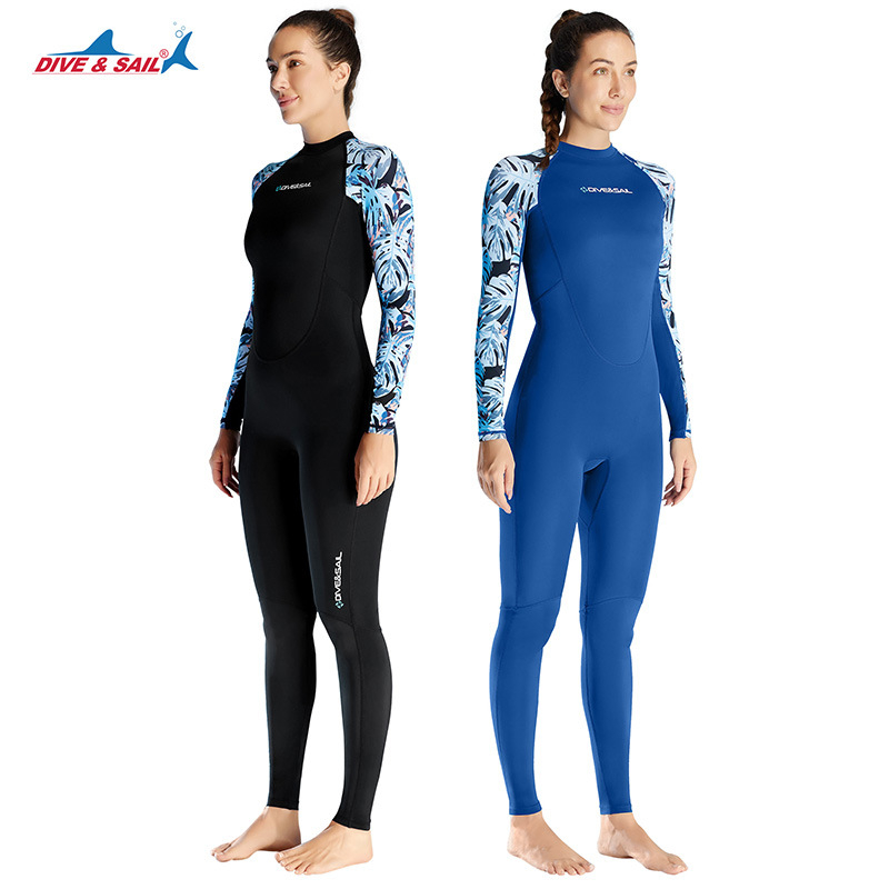 DIVE&SAIL Ženski Lycra jednodjelni brzi sušenje kupaći za ronjenje, plivanje, surfing i snorkeling (92% najlon, 8% spandex)