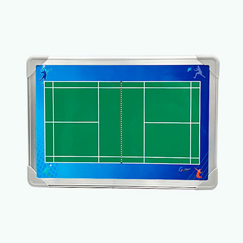 Kézben tartható tollaslabda taktikai tábla alumínium ötvözet kerettel, mágneses és törölhető edzéshez és oktatáshoz