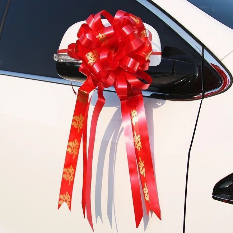 Set za ukrašavanje svadbenog automobila: mašna za ručicu vrata i ručno cvijeće