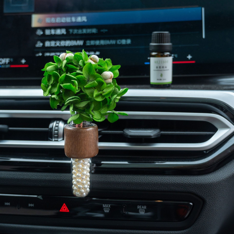 Vaza za izlaz zraka automobila – drvena, hidroponski sustav, središnja konzola, aromaterapija, retro stil