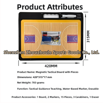 Magnetická taktická doska pre basketbal, futbal a volejbal – vymazateľná demonstračná doska, ABS, balenie 20 kusov, možnosť tlače loga