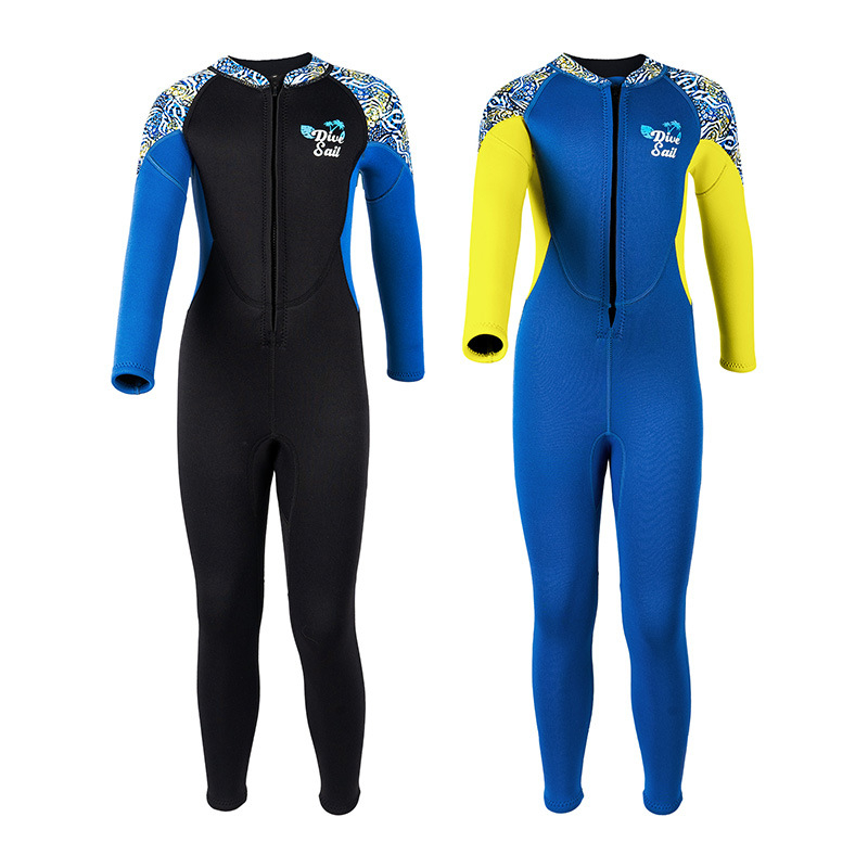 Dječji 2,5 mm neoprenski wetsuit za ronjenje – topao, cijeli s dugim rukavima, 90% neopren / 10% najlon, za sve sezone