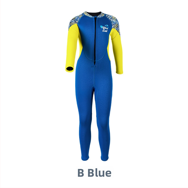 Dječji 2,5 mm neoprenski wetsuit za ronjenje – topao, cijeli s dugim rukavima, 90% neopren / 10% najlon, za sve sezone