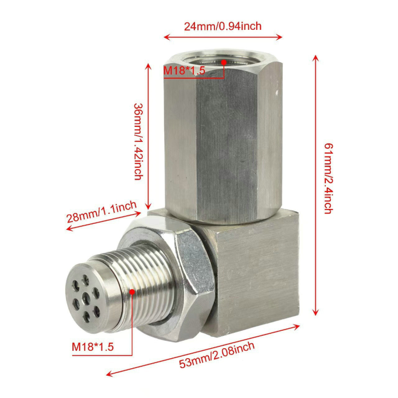 Oxigén-szenzor bővítő csatlakozó M18×1.5 menet; mérési tartomány 58; mérési pontosság 0.1; alkalmazás: üzemanyag-tank