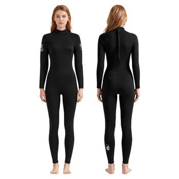 3 mm ženski neoprenski odijelo s dugim rukavima, jednodijelno, za ronjenje, plivanje, snorkeling i surfanje, zadržava toplinu