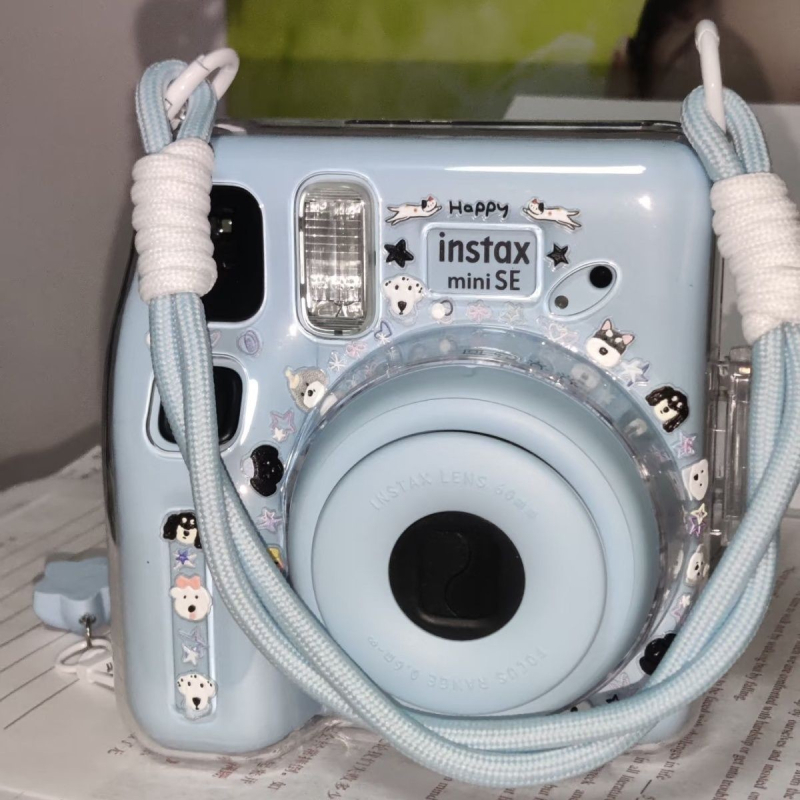 Instax Mini 12 priezračný obal, krištáľový pevný kryt, Corduroy foto taška