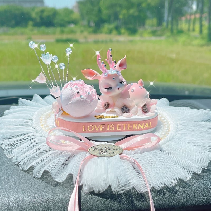 Auto mirisni ukras sa kamen temeljac, crtani jelen dizajn, aromaterapija, dekoracija središnje konzole, marka Looking for sweetness