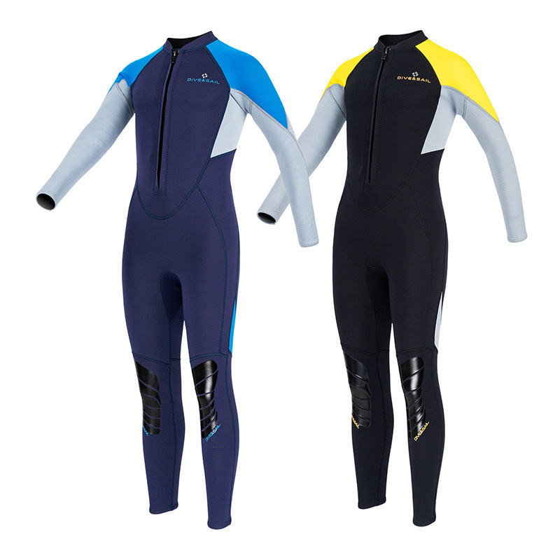 DIVE&SAIL Dječji neopren kombinezon za dječake, 90% neopren + 10% najlon, cijelo godišnje korištenje, za plivanje, ronjenje i surfanje