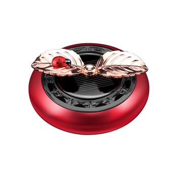 Suport de parfum pentru mașină cu alimentare solară, design rotativ cu floare de măr, pastă de parfum solidă